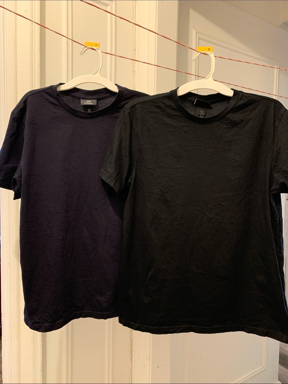 H&M Short Sleeve Crew Neck T-Shirts in Black and Navy